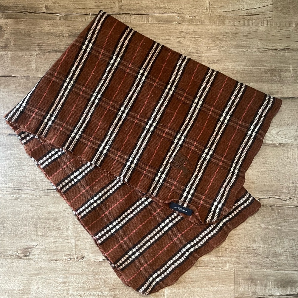 Vintage Burberry London Wool Throw Blanket/Shawl/Cape